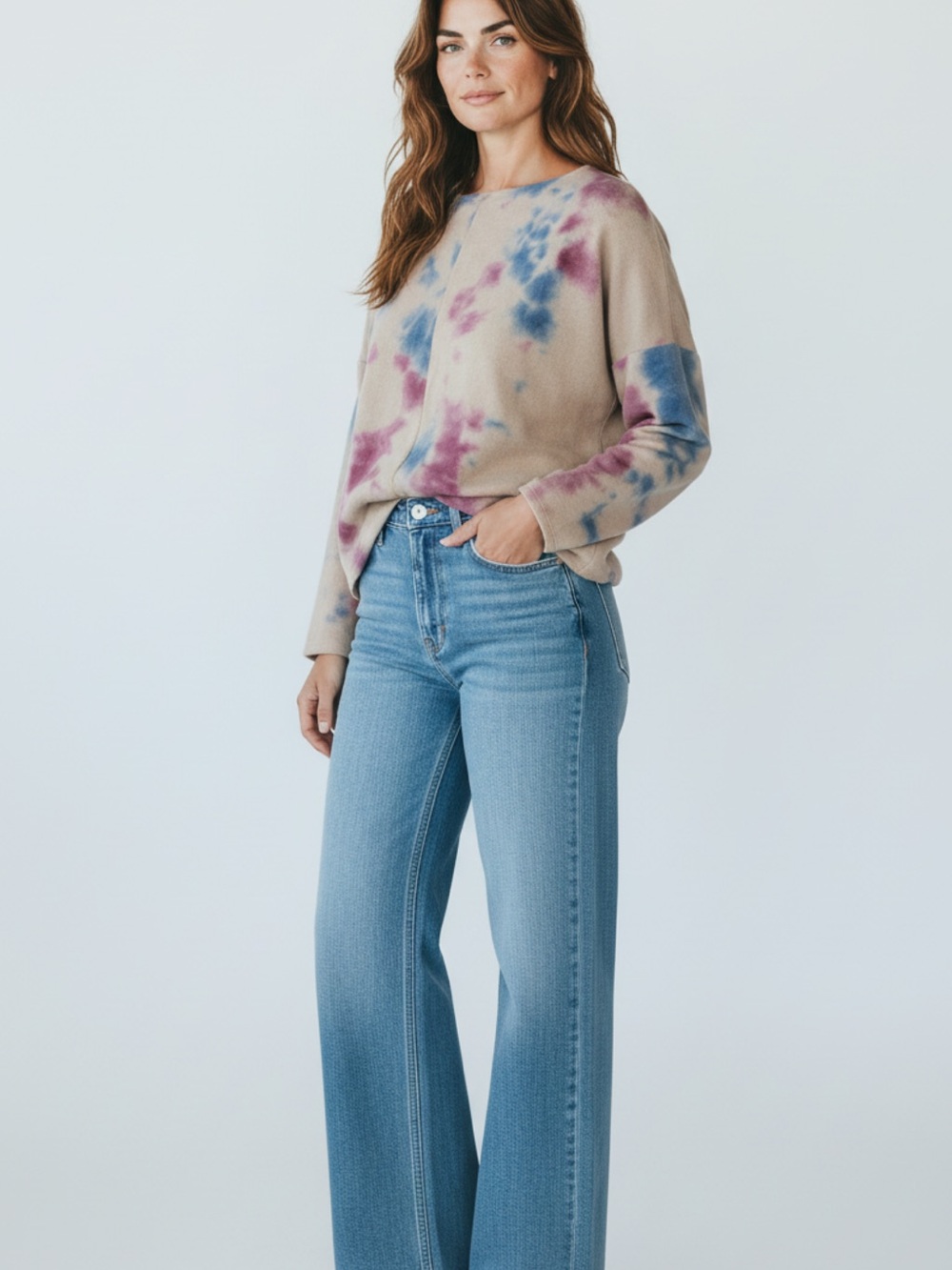 **NWT** ANDREE BY UNIT Tie Dye Lightweight Sweater